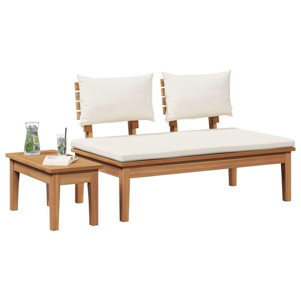 vidaXL Garden Bench 2 pcs Brown Solid Teak wood