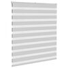 vidaXL Zebra Blind Light Grey 135x150 cm Fabric Width 130.9 cm Polyester