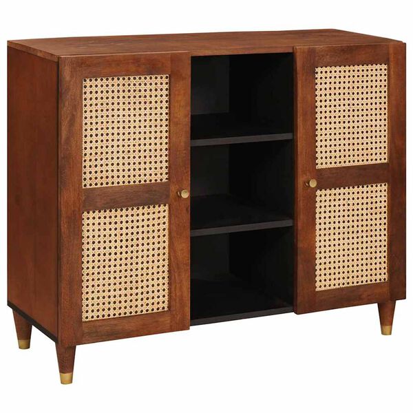 vidaXL Sideboard Brown 90 x 33.5 x 75 cm Solid Mango Wood