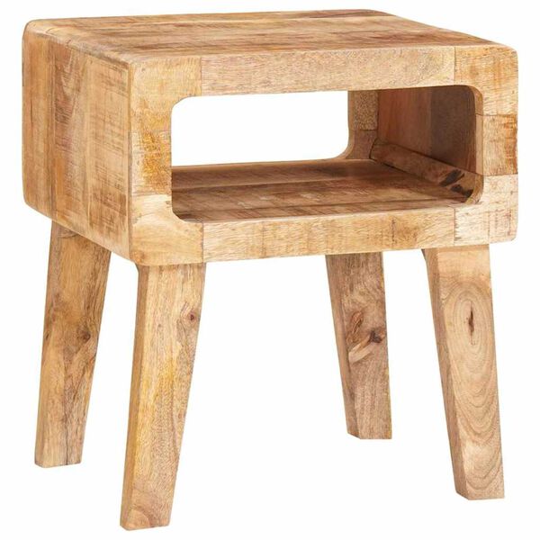 vidaXL End Tables with Shelf Brown 40 x 32 x 46 cm Solid Mango Wood