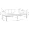 vidaXL Pull-out Sofa Bed Frame without Mattress White Metal 90x200 cm