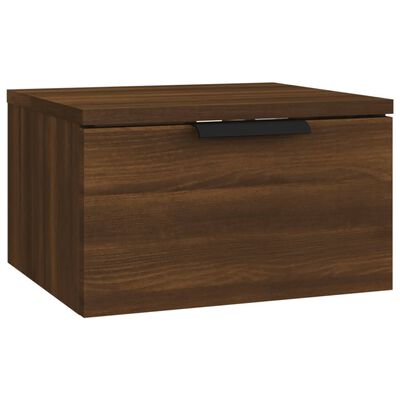 vidaXL Wall-mounted Bedside Cabinet Brown Oak 34x30x20 cm