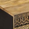 vidaXL Coffee Table Black 80x50x40 cm Solid Rough Wood Mango