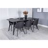 Venture Home Dining Chairs 2 pcs Velvet Polyester Black