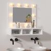 vidaXL Mirror Cabinet with LED White 60x31.5x62 cm