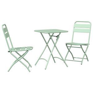 vidaXL Bistro Set 3 pcs Light mint Steel