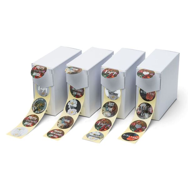 rillprint Gift Stickers 250 pcs x 4 rolls Metallic