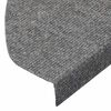 vidaXL Stair Mats Self-adhesive 15 pcs 65x22.5x3.5 cm Grey