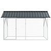 vidaXL Bird Cage Anthracite 227 x 112 x 141 cm Galvanised Steel