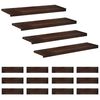 vidaXL Stair Treads 16 pcs 90 x 30 x 2 cm Dark Brown Solid Beech Wood