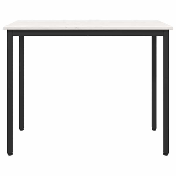 vidaXL Table White 100 x 50 x 77 cm Engineered Wood and Steel