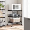 vidaXL Kitchen Trolley Black 60x41x76 cm Engineered Wood
