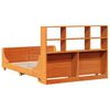 vidaXL Bookcase Bed without Mattress Wax Brown 160x200 cm Solid Wood