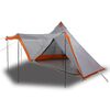 vidaXL Family Tent Tipi 8-Person Grey and Orange Waterproof
