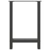 vidaXL Dining Table Legs Anthracite 2 pcs 50x(72-73) cm Steel