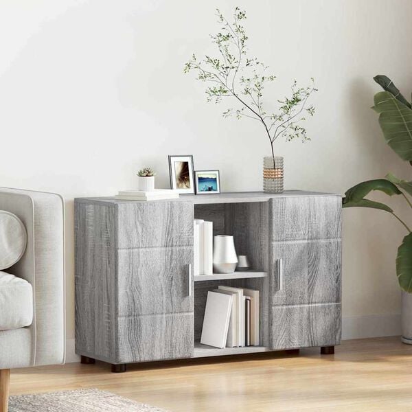 vidaXL Sideboard Grey Sonoma 88.5 x 30.5 x 55.5 cm Engineered Wood