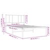 vidaXL Metal Bed Frame without Mattress with Headboard White 75x190cm