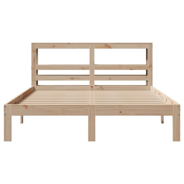 vidaXL Bed Frame with Headboard without Mattress 140x200 cm