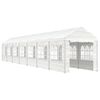 vidaXL Gazebo with Roof White 15.61x2.28x2.69 m Polyethylene