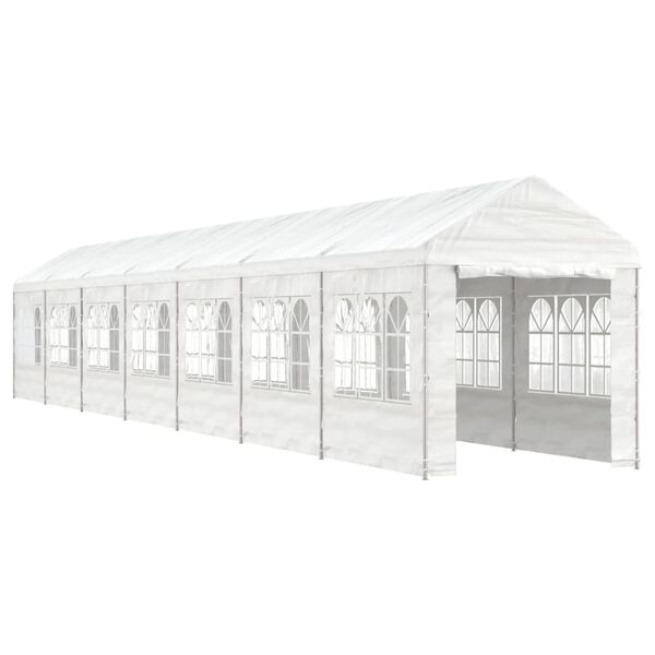 vidaXL Gazebo with Roof White 15.61x2.28x2.69 m Polyethylene