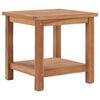 vidaXL Coffee Table | Natural Teak | Solid Teak Wood | 45x45x45 cm | Storage