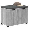 vidaXL Hall Bench with Cushion with Door Grey Sonoma 60 x 38 x 46 cm