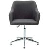 vidaXL Swivel Office Chair Dark Grey Fabric