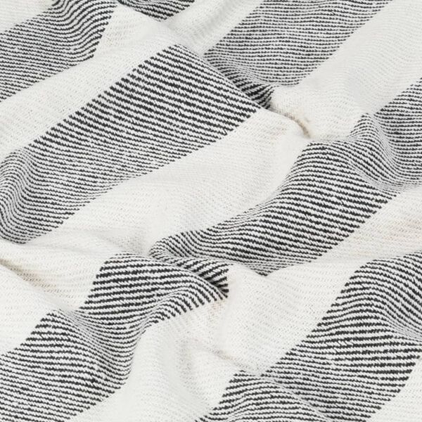 vidaXL Throw Cotton Stripe 125x150 cm Anthracite