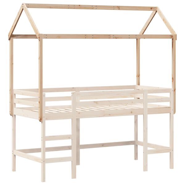 vidaXL Kids' Bed Roof 217x95.5x159 cm Solid Wood Pine