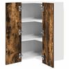 vidaXL Hanging Cabinet Smoked Oak and White 57 x 57 x 80 cm