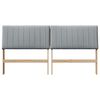 vidaXL Upholstered Headboard Light Grey 180 cm Solid Pine Wood