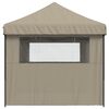 vidaXL Party Tent Folding Taupe 292 x 580 x 315 cm Oxford Fabric