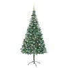 vidaXL Artificial Christmas Tree with Stand Green 210 cm PVC and Steel