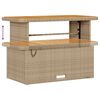 vidaXL Garden Dining Set Beige Poly Rattan