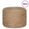 vidaXL Jute Rope 50 m Long 4 mm Thick