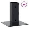 vidaXL Post Bases Square 4 pcs Anthracite 46x46 mm Powder-coated Steel