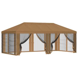 vidaXL Gazebo Cover with Sidewalls Beige 600.5 x 300.5 cm Polyester
