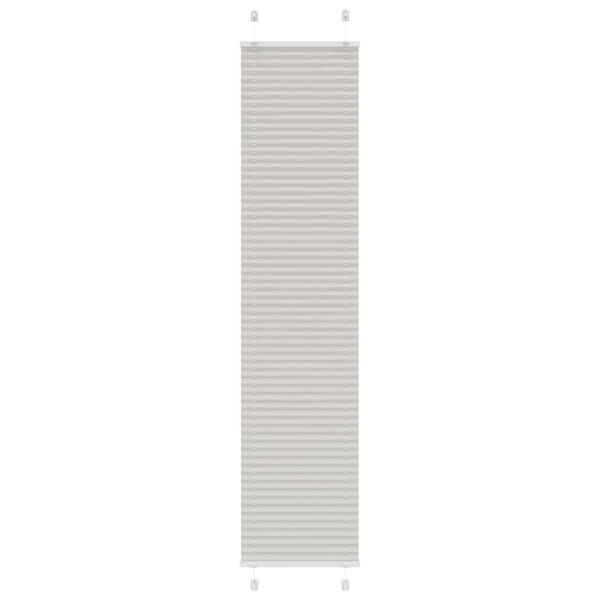 vidaXL Pleated Blind Light Grey 40x200 cm Fabric Width 39.4 cm Polyester