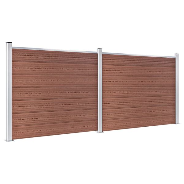 vidaXL Fence Panel Set WPC 353x146 cm Brown