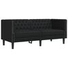 vidaXL Living Room Couch 3 pcs Black 194 x 74.5 x 70.5 cm Faux Leather