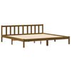vidaXL Bed Frame without Mattress Honey Brown Solid Wood 200x200 cm