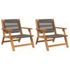 vidaXL Garden Furniture 2 pcs Grey 78 x 67 x 73cm Solid Acacia wood
