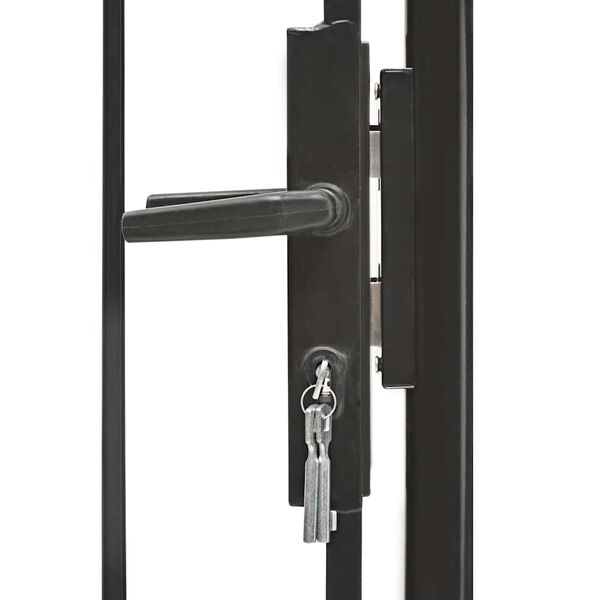 vidaXL Garden Gate Woerden Steel 1x1 m Black