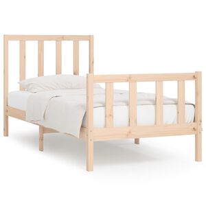vidaXL Bed Frame without Mattress 90x190 cm Single Solid Wood