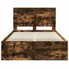 vidaXL Bed Frame Smoked Oak 120 x 200 cm Solid Pine Wood