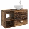 vidaXL Bathroom Furniture Set 2 pcs Old Wood Engineered Wood