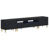 vidaXL 5 Piece LED TV Cabinet Black Engineered Wood