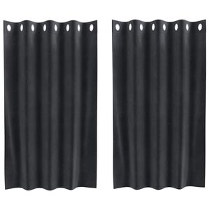 vidaXL Blackout Curtains 2 pcs Dark Grey 140 x 140 cm Velvet