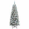 vidaXL Artificial Christmas Tree with 300 LEDs with Stand White 210 cm