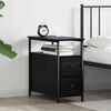 vidaXL Bedside Cabinet Black oak 30 x 60 x 60 cm Engineered wood